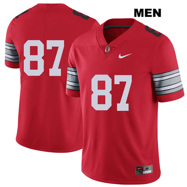 Ohio State Buckeyes Men's Ellijah Gardiner #87 Red Authentic Nike 2018 Spring Game No Name College NCAA Stitched Football Jersey YE19T81TK